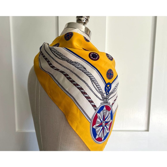 Vintage E Braun & Co. Wien Scarf with Nautical Theme - Picture 3 of 9